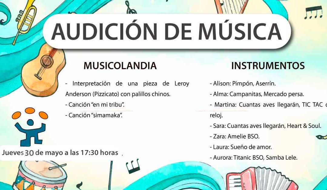 ¡Audiciones de música!