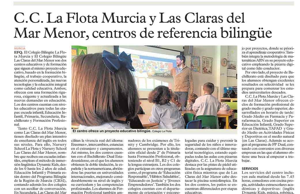 C.C. La Flota Murcia, colegio de referencia bilingüe